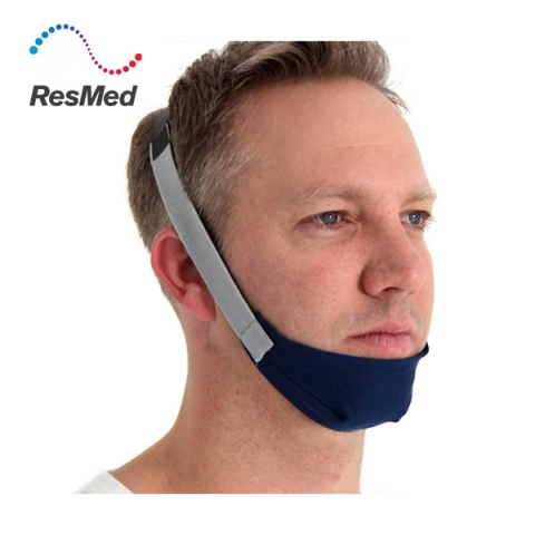 A chin restraint to help prevent air loss through the mouth